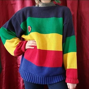 Vintage 90's Primary Color Blok Sweater